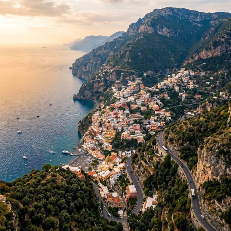 Amalfi Coast cliffside villages